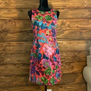 J.Crew sheath dress in tropical pattern size 6.